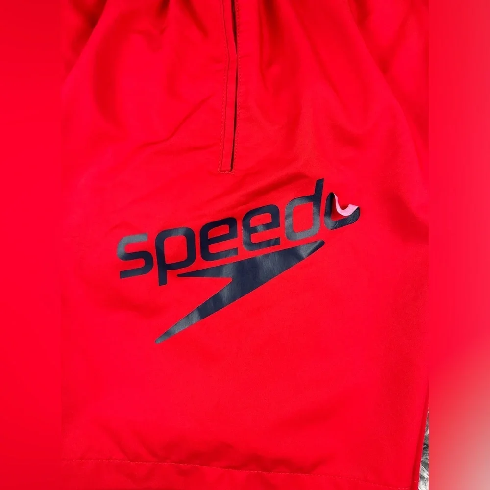Speedo Men's Red Swim Trunks Size Large